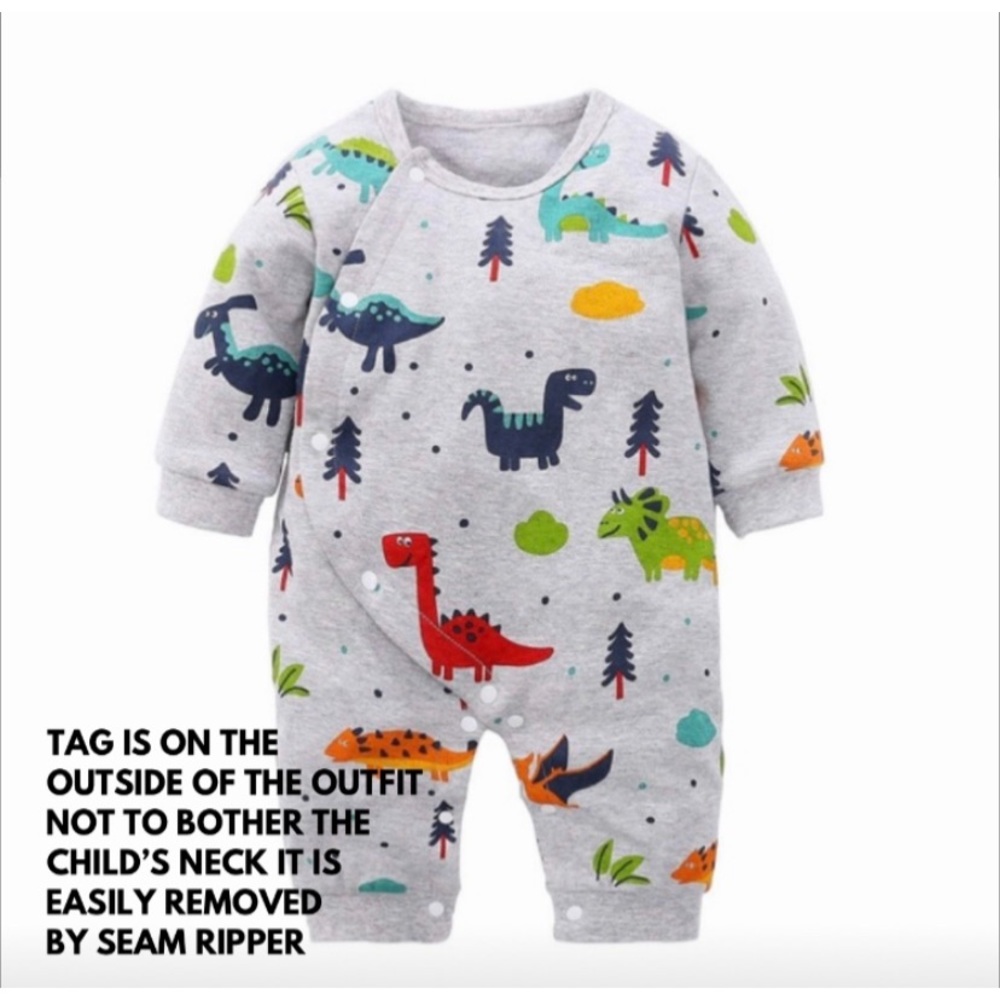 Boys Dinosaur 1 Piece Pajama - Picture 7 of 7